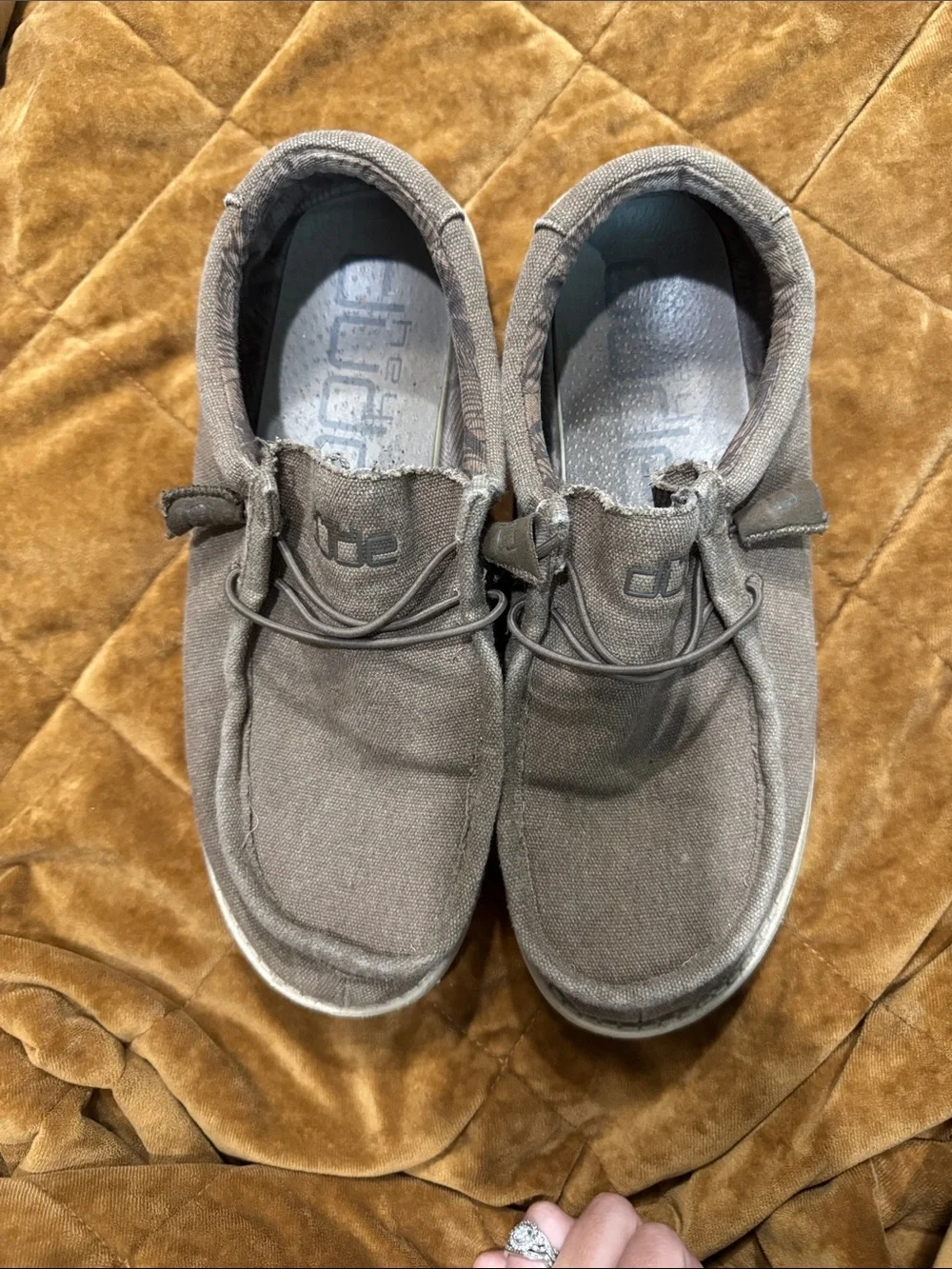 Hey Dude Men’s Slip-On Loafers in Gray Canvas